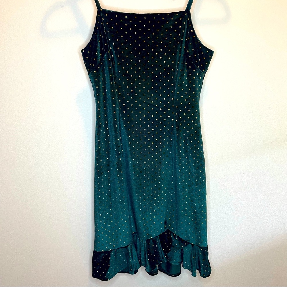 She + Sky Velvet Mini Dress